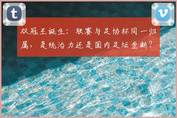 双冠王诞生：联赛与足协杯同一归属，是统治力还是国内足坛垄断？